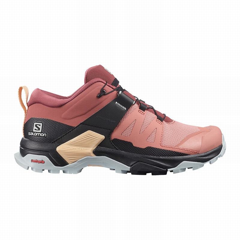 Salomon Israel X ULTRA 4 - Womens Hiking Shoes - Dark Red/Cream (IRSQ-10637)